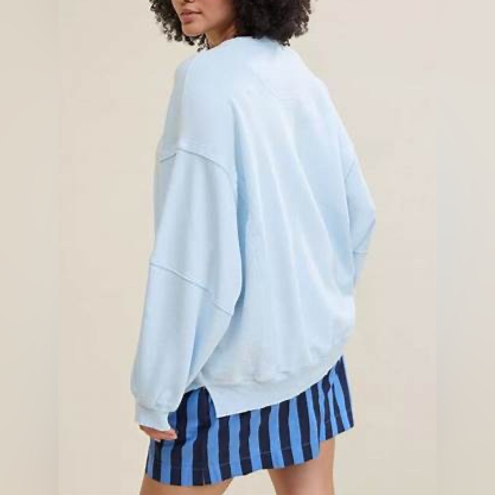 Aerie Light Blue Sweatshirt - Picture 4 of 9